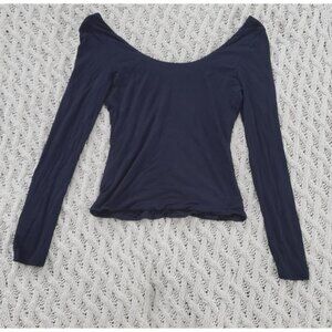 Double Lined Super Soft Ballerina Shoulder Top In Royal Blue